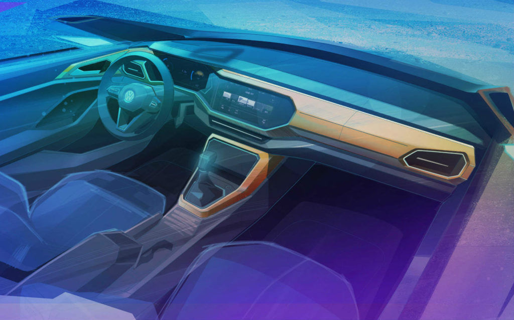 Volkswagen T-Cross (sketch do interior)